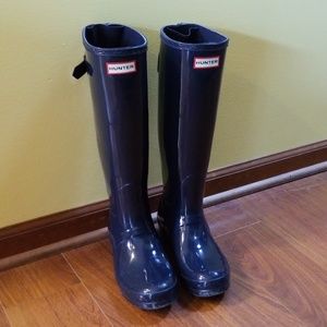 Hunter tall glossy boots